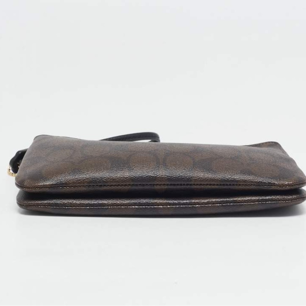 Coach Dark Brown and Black Wristlet Like New - Picture 4 of 9